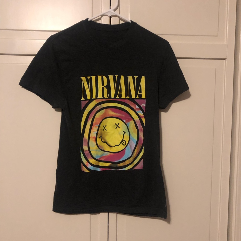 NIRVANA Black Tee with Vibrant Graphic